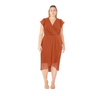 Imagem de City Chic Vestido coquetel feminino plus size - Flow Swing, Mel, 46