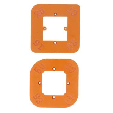 Imagem de Garosa Modelo de Raio de Canto Redondo, Ferramenta de Marcenaria de Placa de Resina Com 8 Tamanhos R10 a R50, Gabarito de Roteador Multifuncional para Cantos Arredondados Precisos Em Projetos Profissionais e de Bricolagem