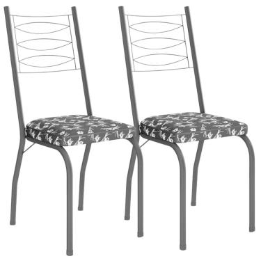 Imagem de Kit 2 Cadeiras Tubular Europa 262 Pt