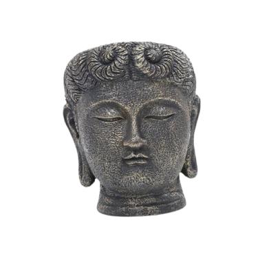 Imagem de Fenteer Vaso de flores em resina com cabeça de Buda, peça de arte minimalista, para casa, mesa ou qualquer outro espaço, Style a