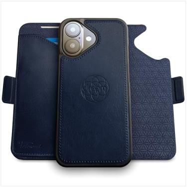 Imagem de Dreem for iPhone 17 Case Wallet, Revolutionary Phone Stand, Vegan Leather, MagSafe-Fit, Magnetic Detachable Flip Cover, RFID Blocking Card Holder, Gift-Box [Fibonacci:Royal Blue]