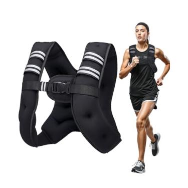 Imagem de OYY Colete pesado para homens e mulheres, colete de corrida ajustável de 5,4 kg com faixa refletiva, coletes de peso corporal confortáveis para treino, treinamento de força, corrida, caminhada