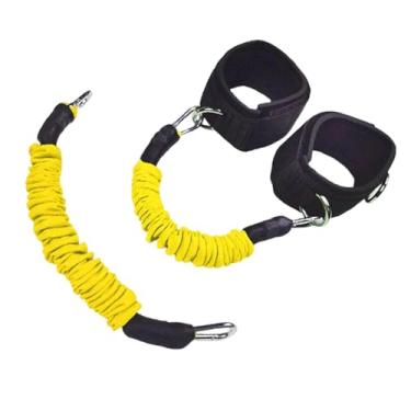 Imagem de oshhni Faixas de resistência para pernas, tornozeleiras e equipamentos de ginástica com tornozeleiras para exercícios, ideais para futebol, academia e outros, Amarelo