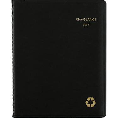 Imagem de Agenda e agenda semanal e mensal 2023 da AT-A-GLANCE, 20,6 cm x 27,9 cm, grande, reciclado, preto (70950G05)