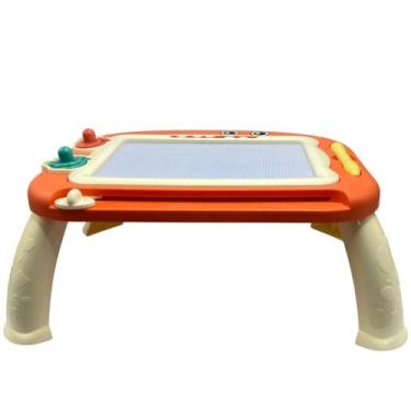 Imagem de Lousa Mágica Infantil com Carimbo, Monstrinho Colorido, Plástico ABS+PP, 27x20x11cm, 2 Carimbos e Canetinha, para Crianças 3 Anos+