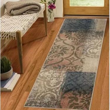 Imagem de Super Indiano Passadeira Decorativa, Tapete Tons Terrosos com Padrão Floral, 200 x 60 cm, PICR-26
