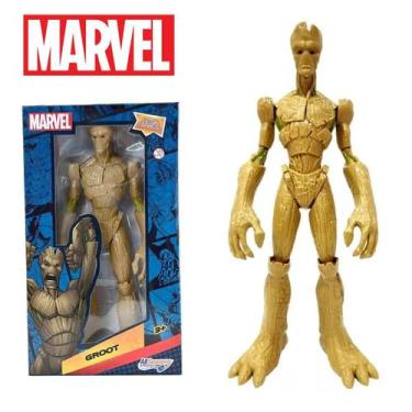 Imagem de Boneco Groot Marvel Guardiões Galáxia Brinquedo Articulado