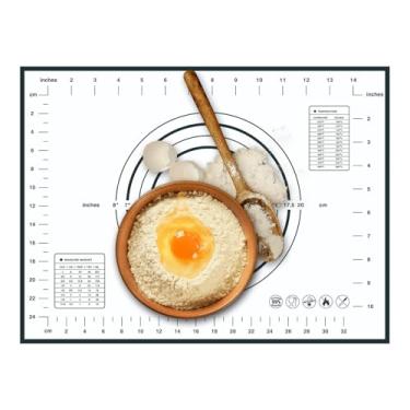 Imagem de Tapete de massa de massa, 39 x 29 cm, antiaderente, para massa, pastelaria, folha de massa de silicone | para biscoitos, pão, cozinha, forno, pizza, cozinha, cozinha, balcão, cozinha, cozinha, cozinha