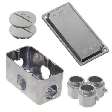 Imagem de Kit Condulete 3/4 Polegada Cx Multipla Tipo X Aluminio Daisa