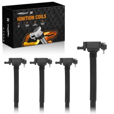 Imagem de maXpeedingrods Conjunto de 4 bobinas de ignição UF751 para Chrysler 200 Dodge Dart Fiat 500X Jeep Cherokee Compass L4 2.4L 2013-2020, kit de bobina de ignição substitui 68080508AB UF754 UF44 GN10738