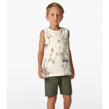 Imagem de Conjunto Infantil Machão e Bermuda Trick Nick Off White, 6, Off White