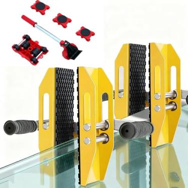 Imagem de BraçAdeiras De Transporte De Pedra De MãO Dupla,Capacidade De Carga De 660 Lbs Com AlçA ConfortáVel,Pegada Firme,Abertura MáXima De 46mm Para Manuseio De Pedras