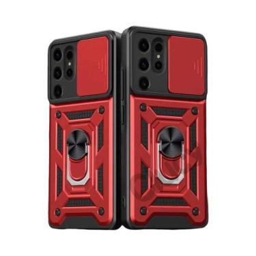 Imagem de Capa Protetora Militar Com Lente Deslizante Para Câmera Samsung Galaxy