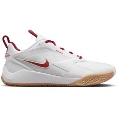 Imagem de Nike Tênis de vôlei HyperAce 3 (FQ7074-100, branco/pó fóton/time carmesim), Branco/Photon Dust/Team Crimson, 38