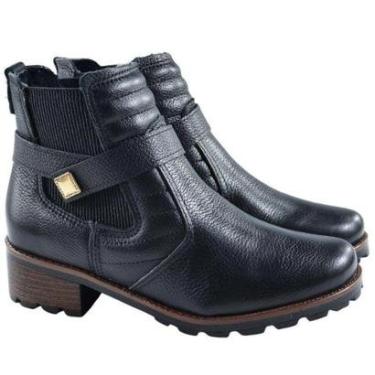 Imagem de BOTA FEMININA PEGADA 281412 02 CHELSEA  FORRADA COM LA PRETO-Feminino