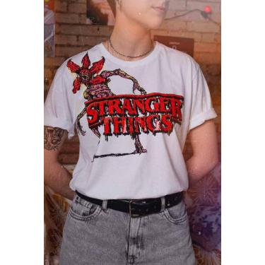 Imagem de Camiseta Stranger Things Demogorgon - Piticas, G1, Branco, Unissex