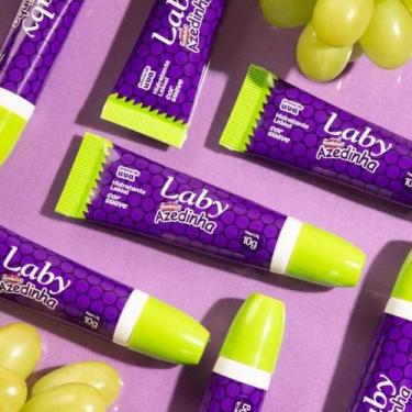 Imagem de Hidratante Labial Laby Azedinha Sabor Uva Cor Suave 10g - Bravir