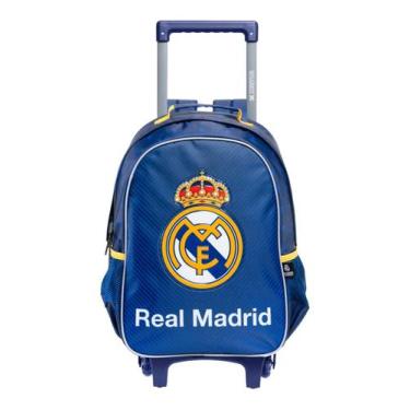 Imagem de Mochila Escolar Rodas Costas Time Real Madrid 16678 Original - Xeryus