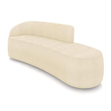 Imagem de Sofá 4 Lugares Orgânico 220 Cm Morgan Bouclê Bege D03 - D'rossi