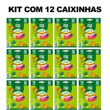 Imagem de Kit 12 Caixas De Lapis De Cor Pequeno Leo E Leo 12 Unidades - Leonora