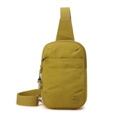Imagem de Mosthello Mochila esportiva ultraleve feminina, impermeável, multifuncional, bolsa transversal, Amarelo