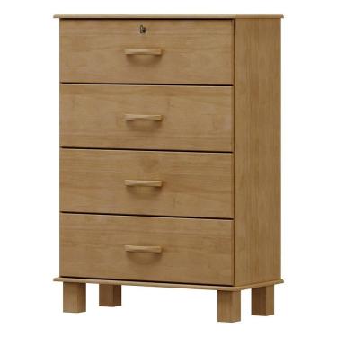 Imagem de Comoda 4 Gavetas Madeira Maciça 79 Cm 1138 Freijo Milani Store Freijo