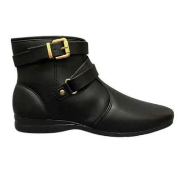Imagem de Bota Feminina Cano Curto Biker Anabela Beira Rio Conforto-Feminino