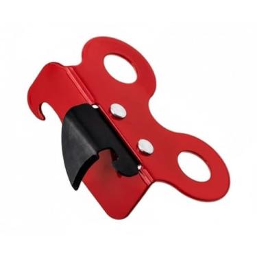 Imagem de Abridor de Latas em Aço Inox, Design Compacto, Vermelho, 7x5cm, Durável e Prático para Cozinha