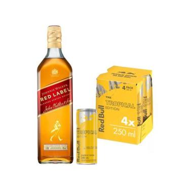 Imagem de Kit Whisky Johnnie Walker Red Label Escocês , 1l