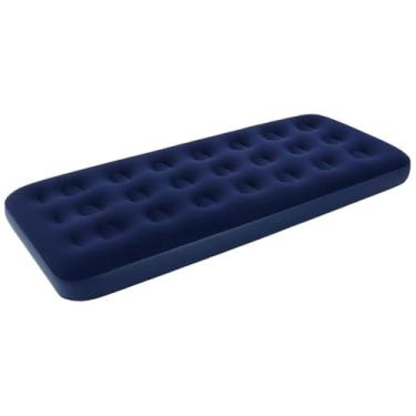 Imagem de Colchão Inflável 3 em 1 Compacto Portátil Design Ergonômico Resistente à Água Fácil de Inflar Camping Viagens Visitas 184x74x22cm Azul