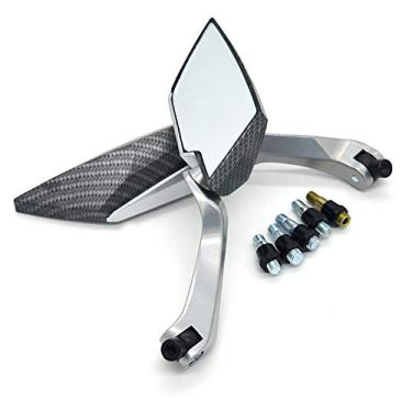 Imagem de Espelhos retrovisores laterais universais para motocicleta Modificação de espelho Parafuso 8mm 10mm Rotativo 180 graus