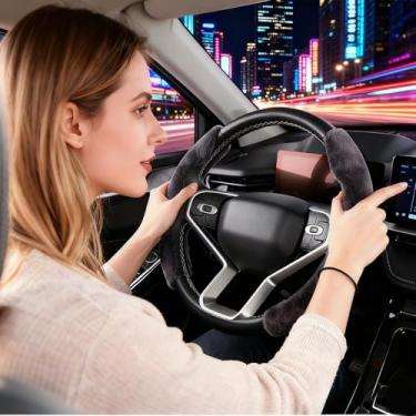 Imagem de Capa Para Volante,Suave Elástica Proteção Estável | Capa Para Volante Automotivo - Para Iniciantes Em Automóveis Família Interior Exterior Garagem Caminhões SUVs