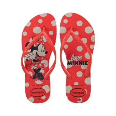 Imagem de Chinelo infantil havaianas slim disney fc original alpargatas, Vermelh