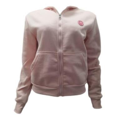 Imagem de Blusa feminina facinelli moletom forrado com capuz e ziper 670336, Ros
