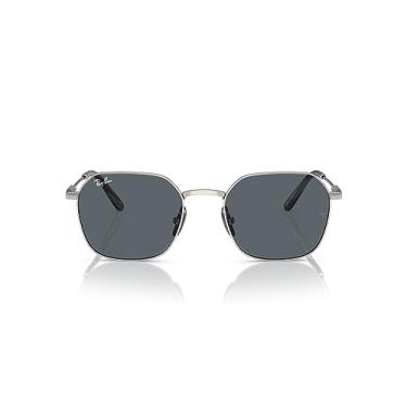 Imagem de Óculos de Sol Ray-Ban Jim Titanium 0RB8094 9209R5 Tam 53 / Prata - Lentes Azul