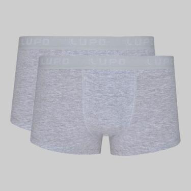 Imagem de Kit 2 Cuecas Lupo Sunga Algodão com Elastano 00480, Cinza mescla, GG