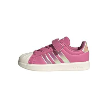 Imagem de adidas Tênis infantil unissex Streetalk, Rosa Fusion/Branco/Quartzo Maravilha, 13 Little Kid