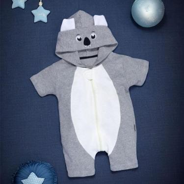 Imagem de Macacão Manga Curta Temático - Bichinhos da Floresta Cor:Coala MesclaT