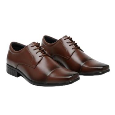 Imagem de Sapato Social Masculino Bico Fino Estilo Italiano Elegante (Café, BR, Adulto, Numérico, 37)