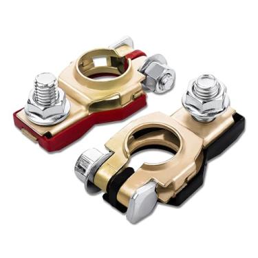 Imagem de Conector de terminal de bateria de 2 peças, terminais de cabo de bateria automática positivos e negativos, poste superior com parte inferior, 243407F000 243407F001 acessórios de carro Conector de