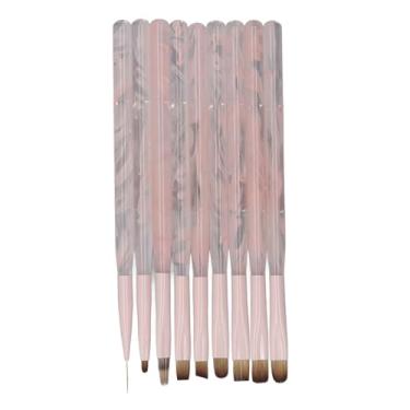 Imagem de Yinhing Pcs Nail Art Up Brushes Set Pincéis de Desenho de Unhas de ângulo Fino Oval Plano para Detalhamento Preciso Pincéis de Unhas de Gel de Qualidade Profissional para Salão de Beleza e Uso Doméstico Ideal para Iniciantes Em Nail Art