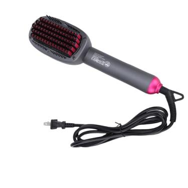 Imagem de Brrnoo Escova Cerâmica do Alisador de Cabelo, Escova Quente do Cabelo Dos Dentes Pente 3d Aquecimento Ptc Com 5 Níveis de Calor, para Todos Os Tipos de (Plugue dos EUA)