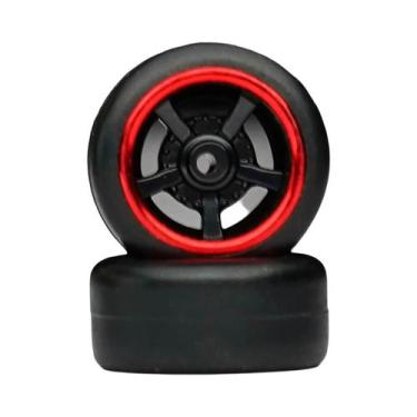 Imagem de Rodas Pretas E Vermelhas Em Escala 1:64 Modelo De Carro Diecast Com Pn