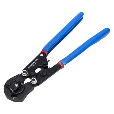 Imagem de Jiawu Ferramenta de Crimpagem e Remoção de Catraca Pex, Ferramenta de Crimpagem de Catraca Pex 2 Em 1, 3/8 pol. a 1 pol., Crimper Com Cortador para Bricolage, Encanamento (WX-2098S)
