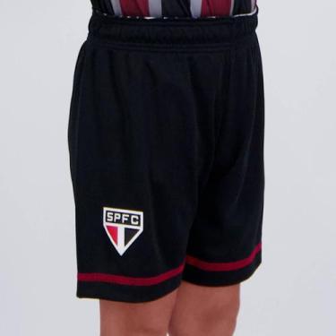 Imagem de Bermuda São Paulo Taça Infantil Preta - Braziline, 14 ANOS