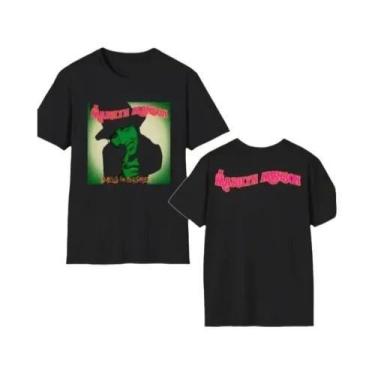Imagem de Camiseta Retrô Masculina E Feminina Marilyn Manson, Clássica, Manga Cu
