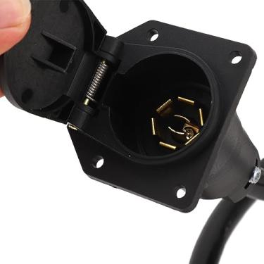 Imagem de AUNMAS Conector de Reboque Automotivo de 7 Vias, Cabo de Extensão RV, PVC Durável de 3 Pés para Conexão de Motorhome