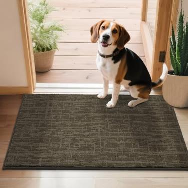Imagem de COSY HOMEER - Tapete de porta 61 cm x 91 cm antiderrapante tapete de entrada lavável absorvente tapete de boas-vindas baixo caçador de sujeira tapetes de porta de cachorro para patas enlameadas