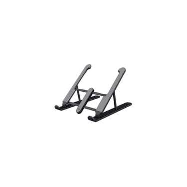 Imagem de Suporte para Notebook Trust Primo Dobrável, Antiderrapante, Ergonômico, Leve, Até 16", Cinza - 25379
