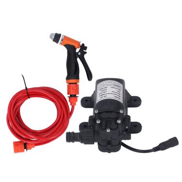 Imagem de KIMISS Kit de Bomba Lavadora Portátil de Alta Pressão 12V Com 160PSI, 2 Mangueiras e Acessórios para Limpeza de Carro, Pulverizador Elétrico para Uso Multiuso